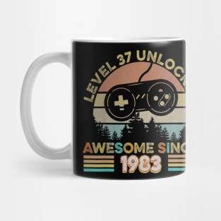 37th Birthday Level 37 Unlocked Born In 1983 Gift Mug